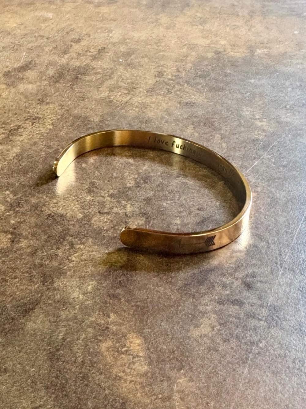Humorous Engraved Bangle - Picture 2 of 4